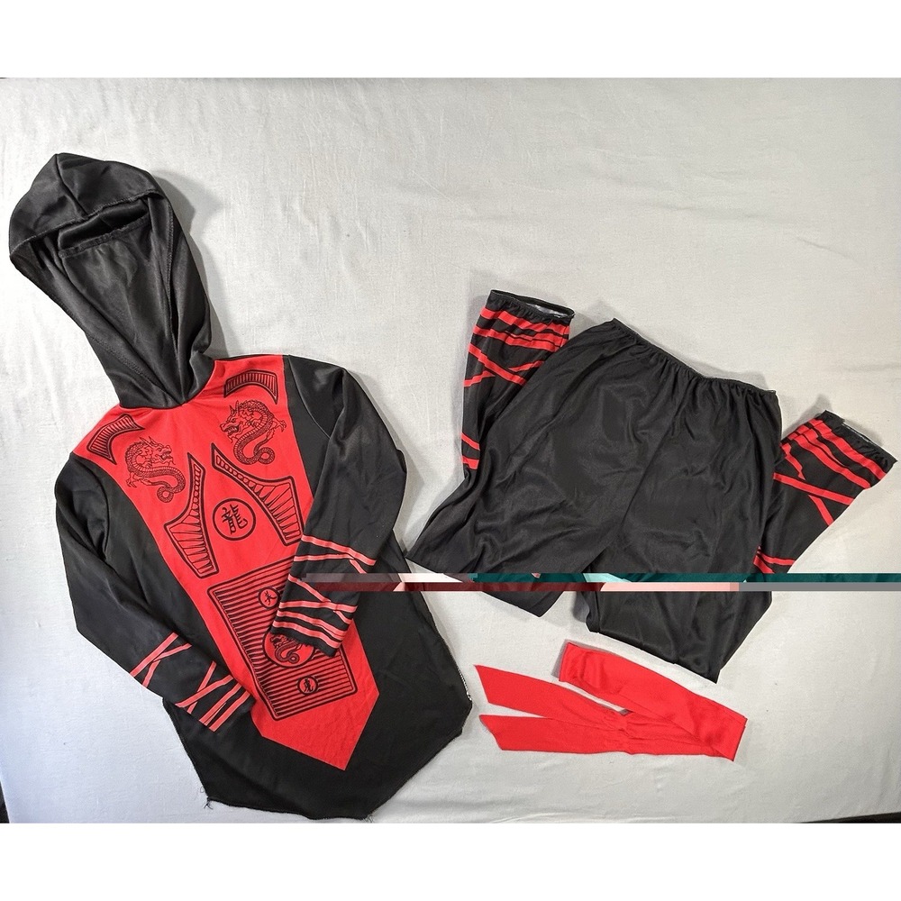 Ninja Halllween Costume Kids Small 3 Piece Set Dress Up Pretend Play